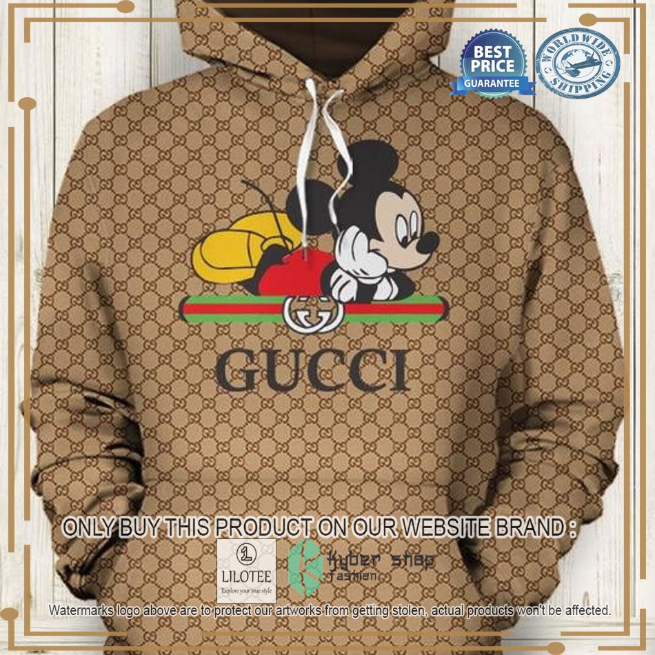 mickey mouse gucci yellow hoodie 1 45564
