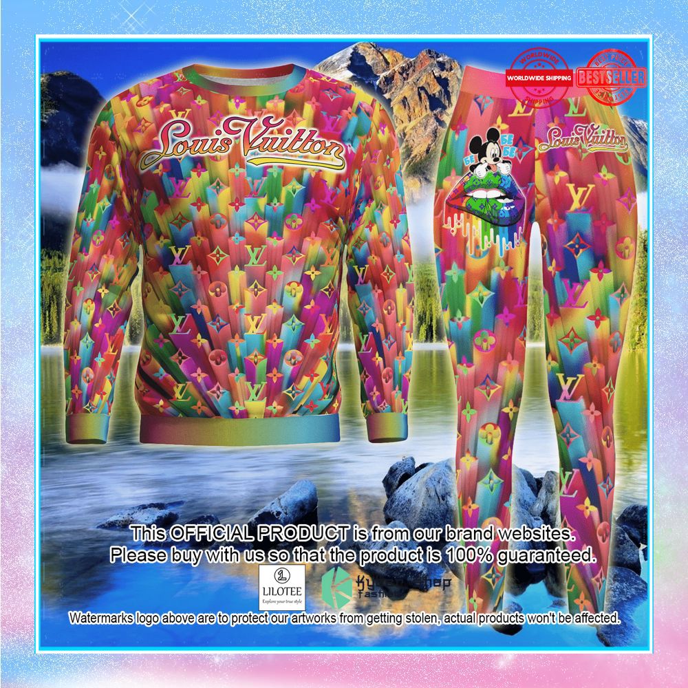 mickey mouse louis vuitton multicolor sweater leggings 1 991