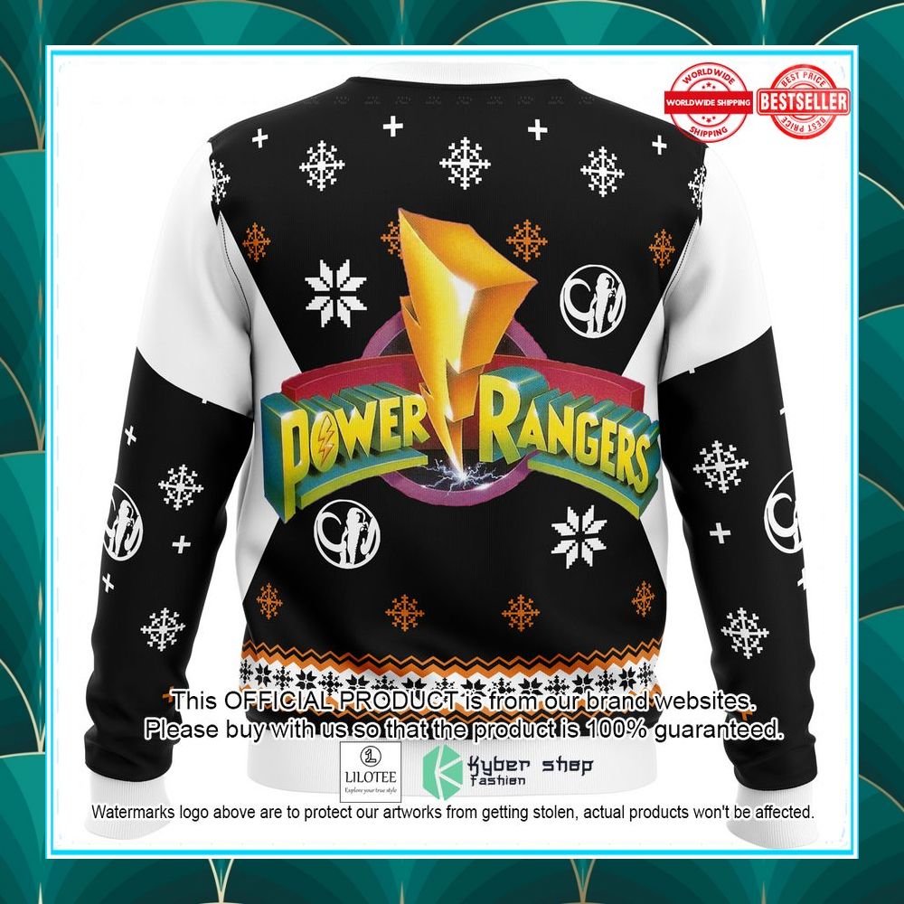 mighty morphin power rangers black christmas sweater 5 182