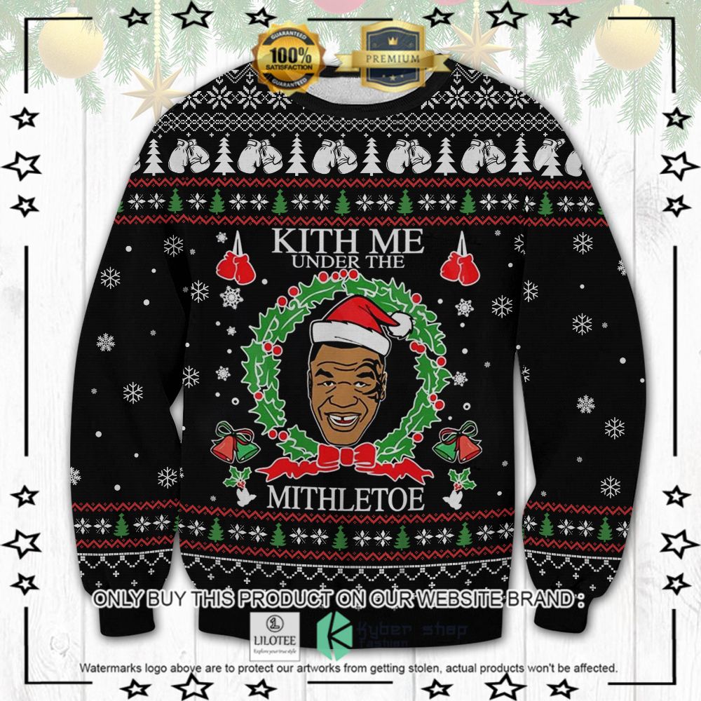 mike tyson kith me under the mistletoe christmas sweater 1 70964