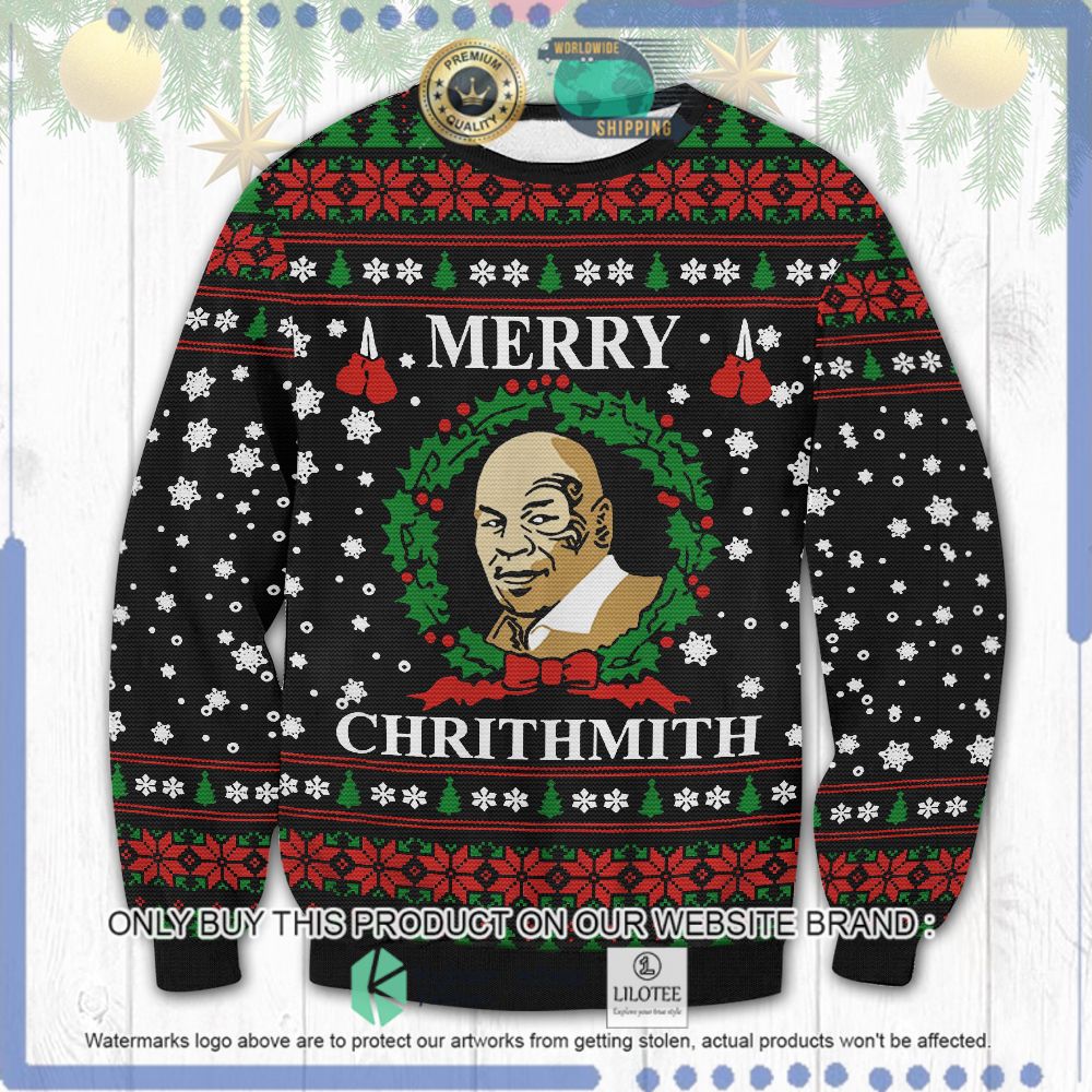 mike tyson merry chrithmith christmas sweater 1 26529