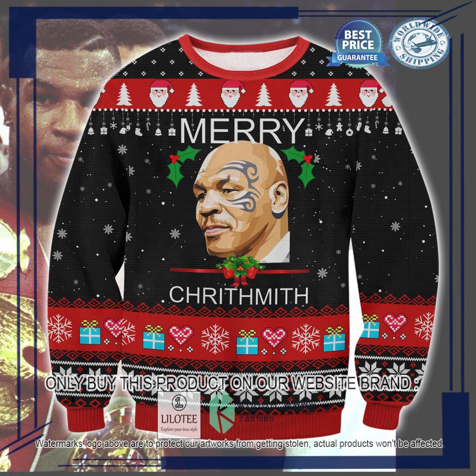 mike tyson merry chrithmith ugly christmas sweater 1 59678