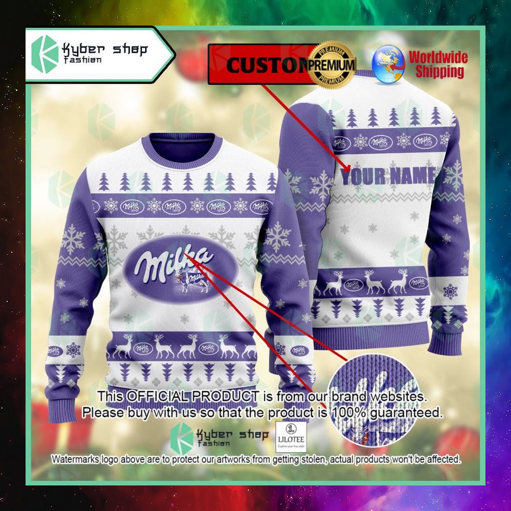 milka custom name christmas sweater 1 265