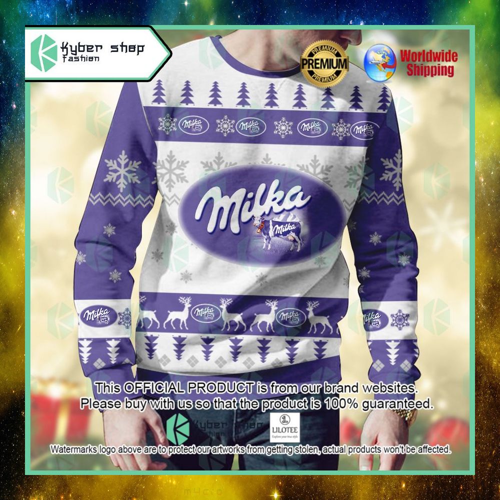 milka custom name christmas sweater 1 448