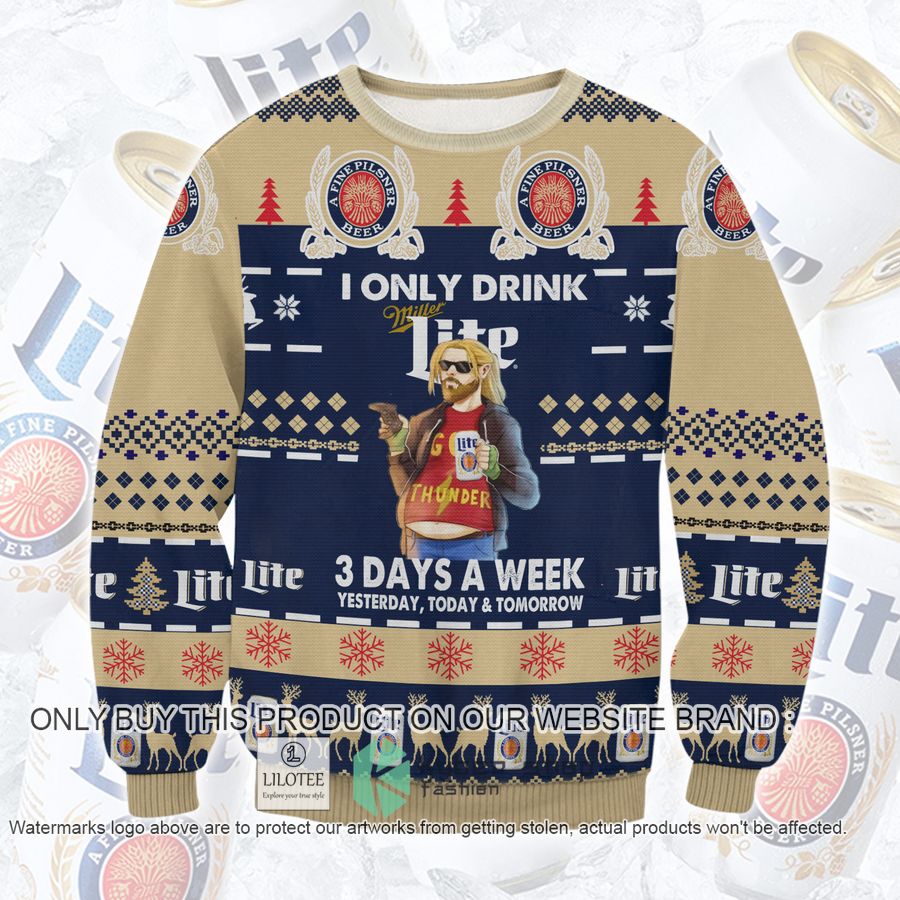 Miller Lite Meme Christmas Sweater, Sweatshirt 8