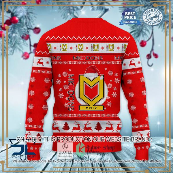 milton keynes dons red christmas sweater 3 41009