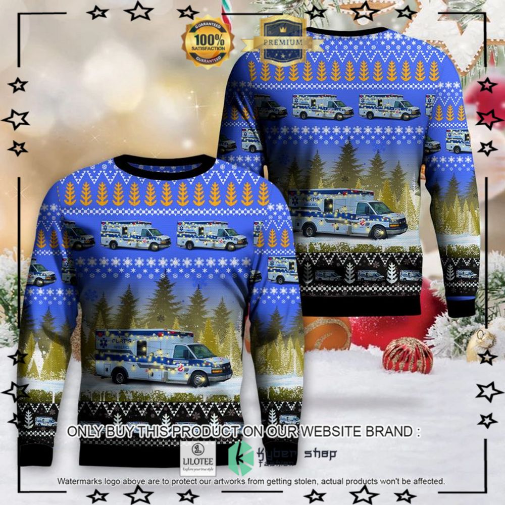 milwaukee wisconsin curtis ambulance christmas sweater 1 3516