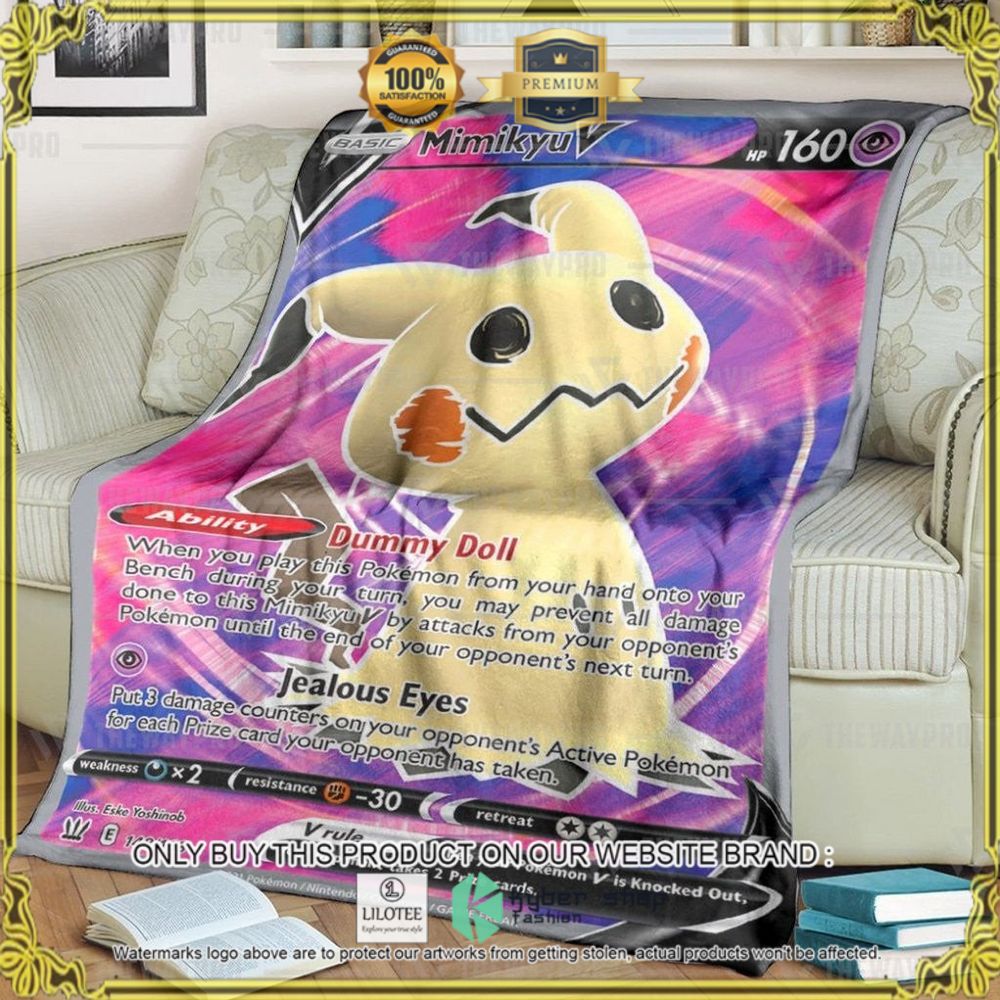 Mimikyu V Battle Styles Custom Pokemon Soft Blanket - LIMITED EDITION 6