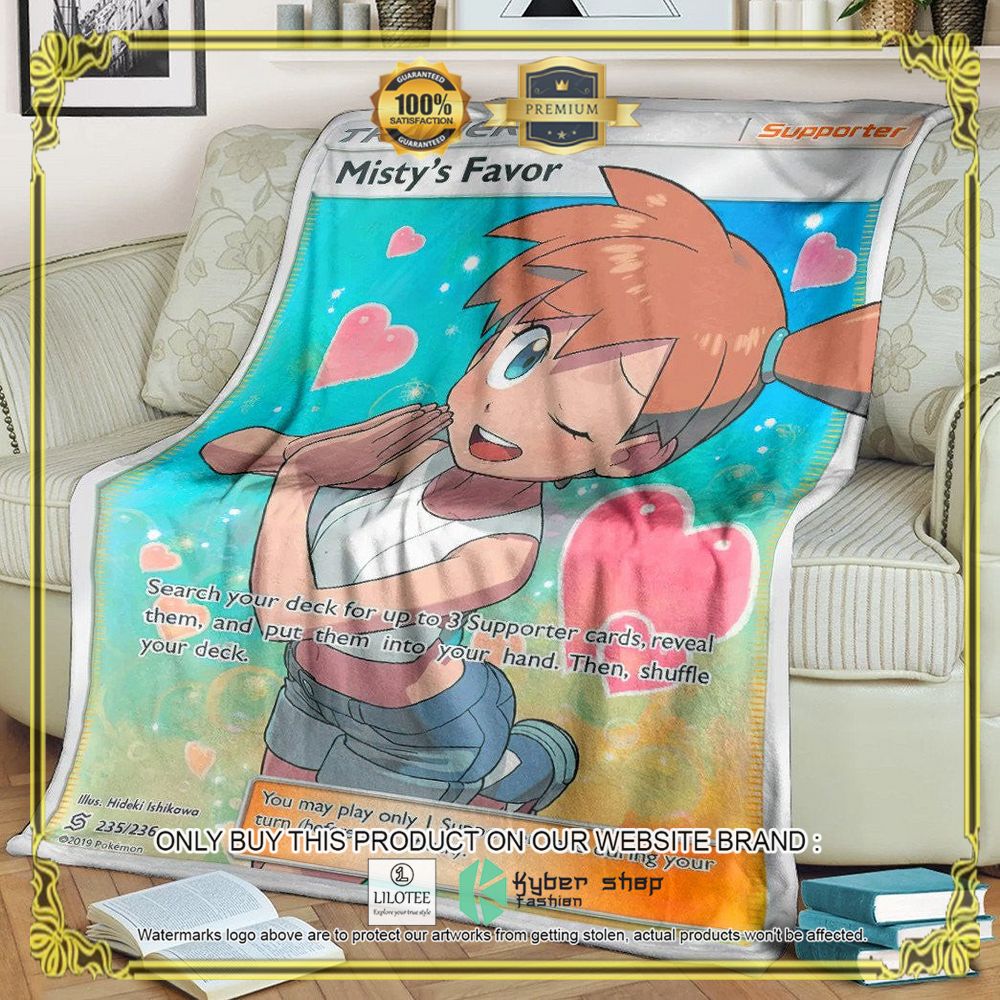Misty's Favor Trainer Anime Pokemon Blanket - LIMITED EDITION 9