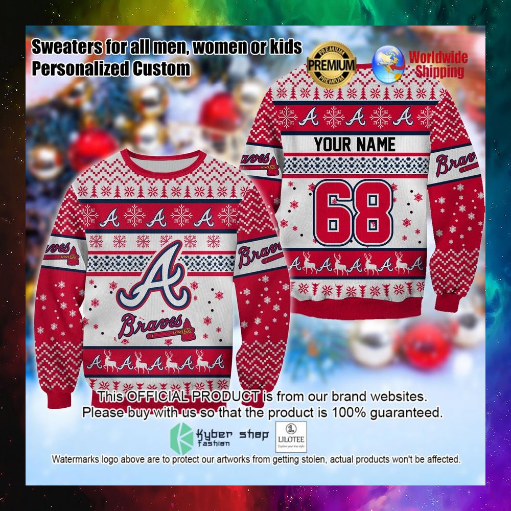 mlb atlanta braves personalized christmas sweater 1 559