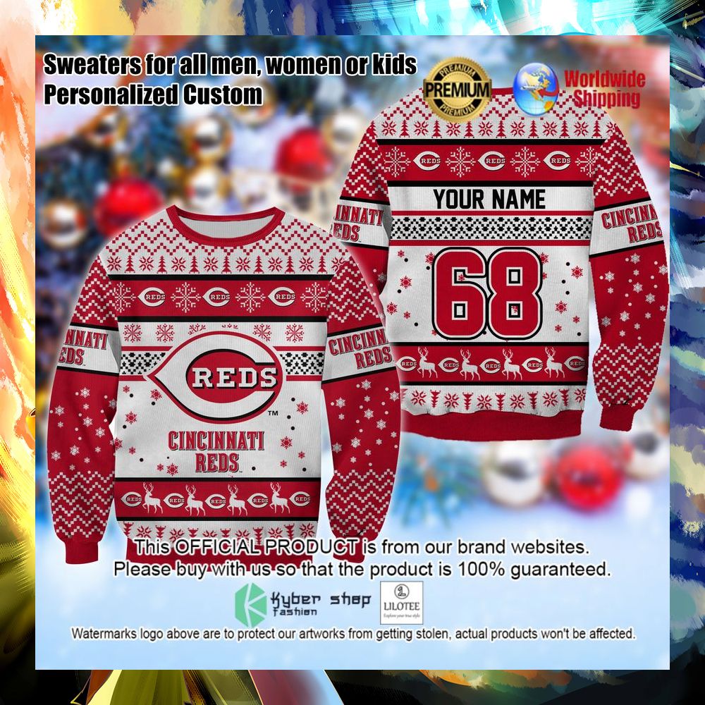 mlb cincinnati reds personalized christmas sweater 1 602