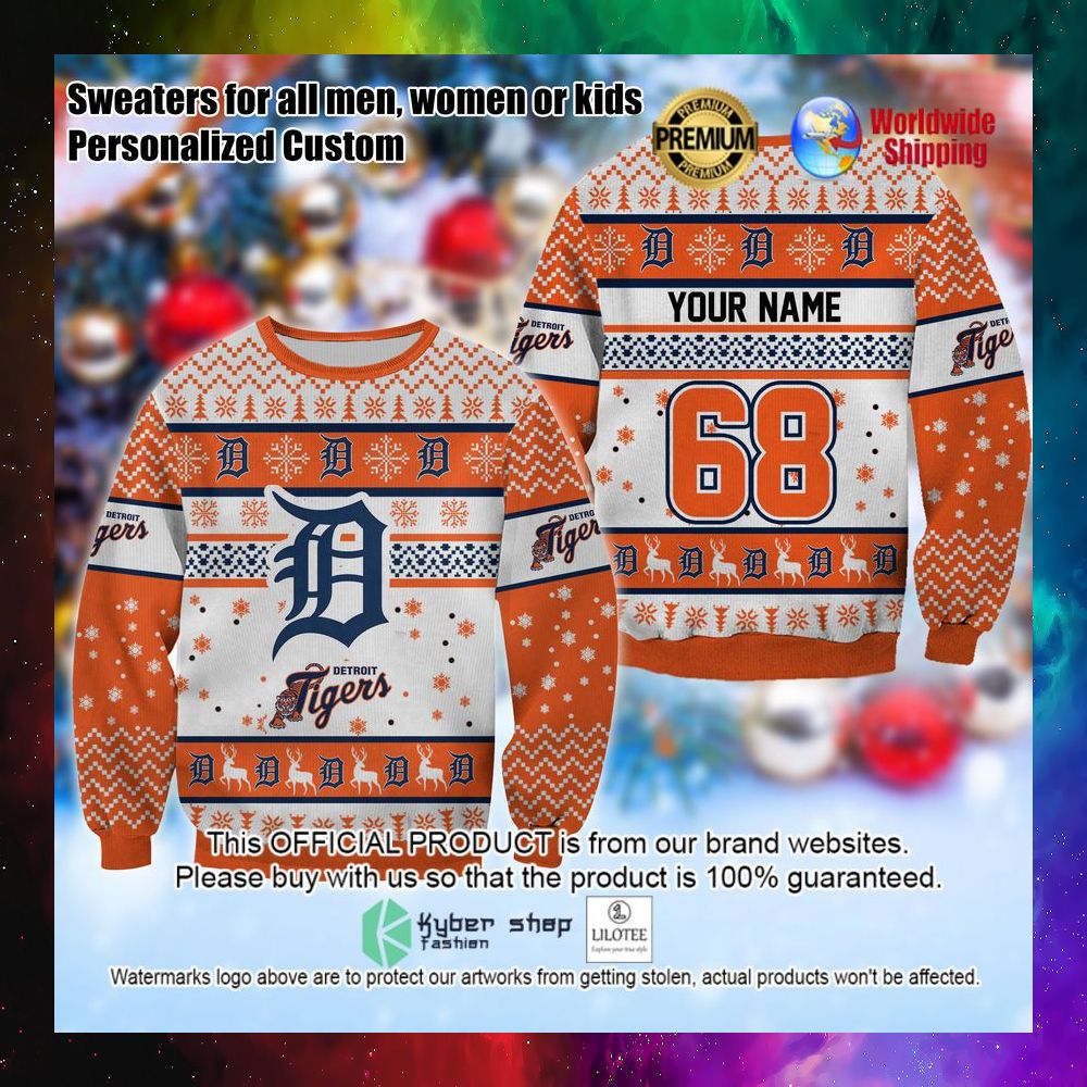 mlb detroit tigers personalized christmas sweater 1 245