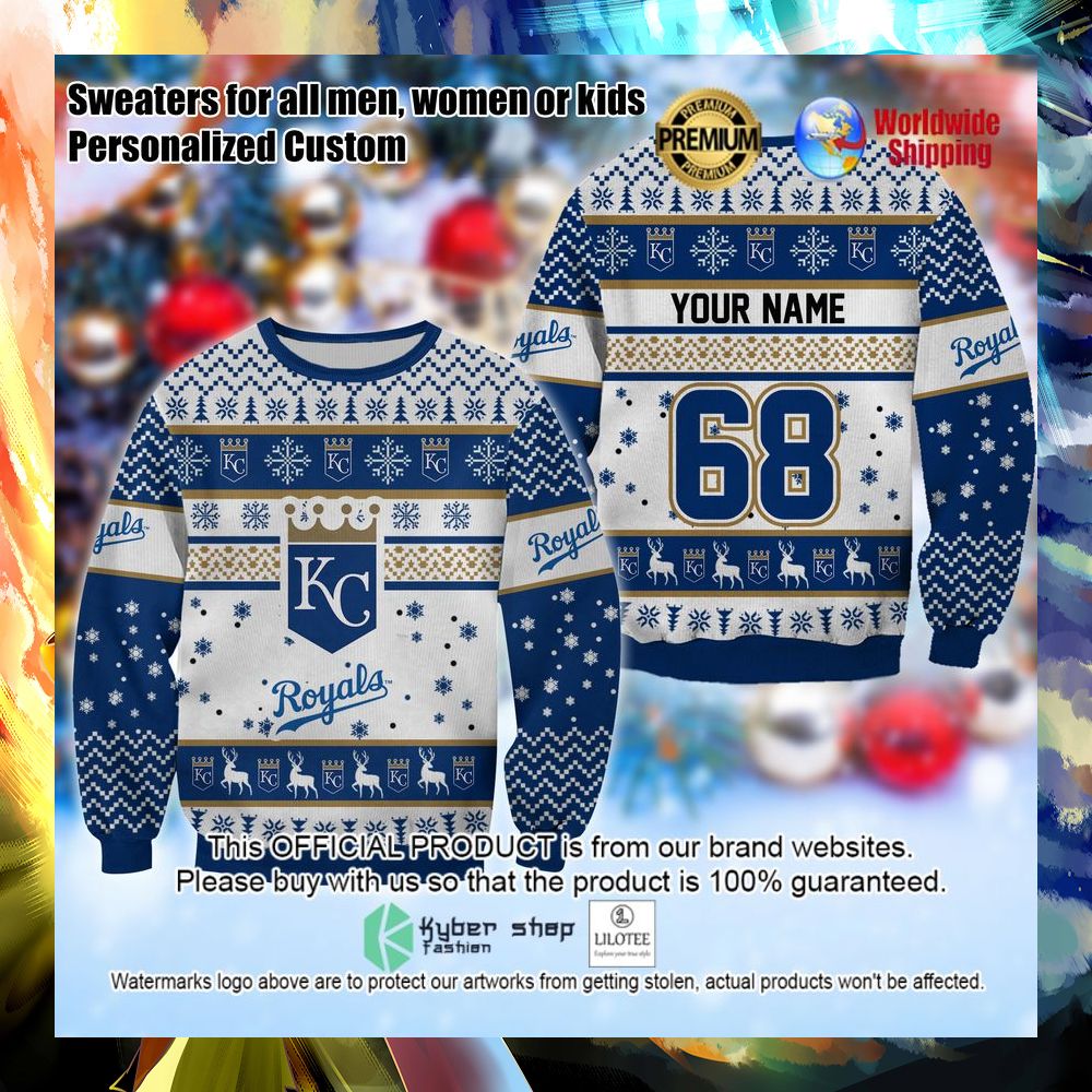 mlb kansas city royals personalized christmas sweater 1 130