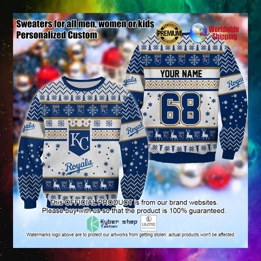 mlb kansas city royals personalized christmas sweater 1 383