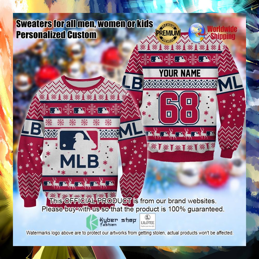 mlb logo mlb personalized christmas sweater 1 114