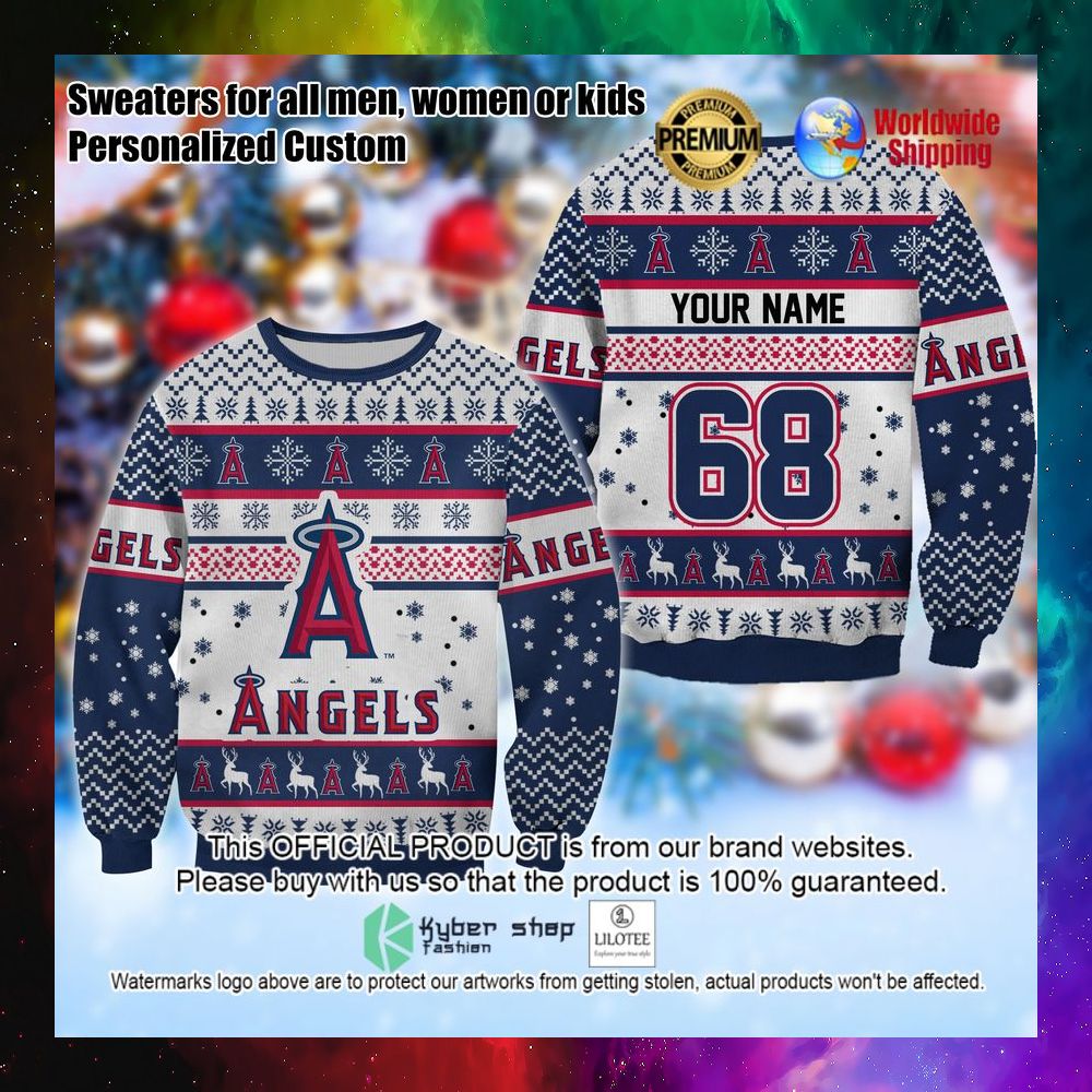 mlb los angeles angels personalized christmas sweater 1 70