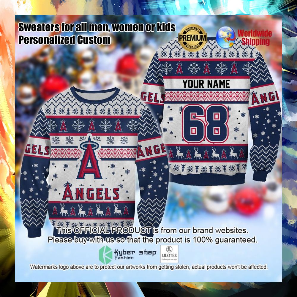 mlb los angeles angels personalized christmas sweater 1 940