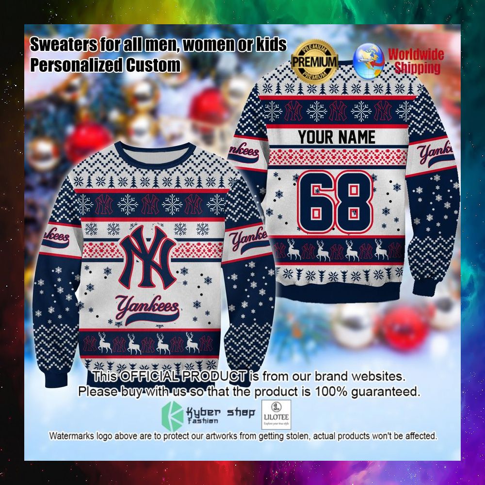 mlb new york yankees personalized christmas sweater 1 841