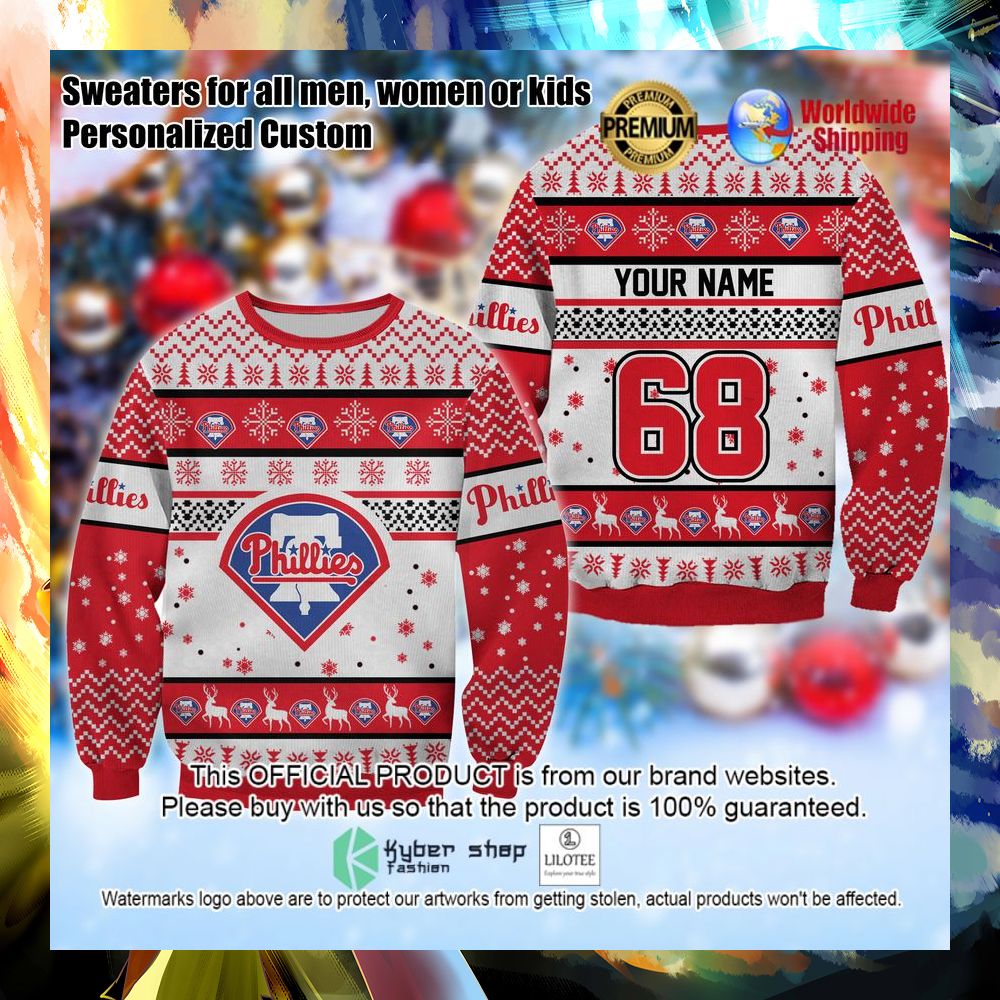 mlb philadelphia phillies personalized christmas sweater 1 95