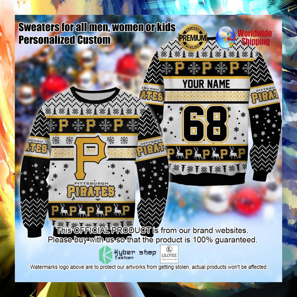 mlb pittsburgh pirates personalized christmas sweater 1 975