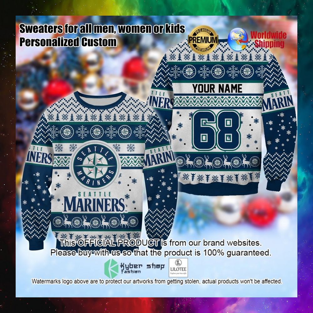 mlb seattle mariners personalized christmas sweater 1 59