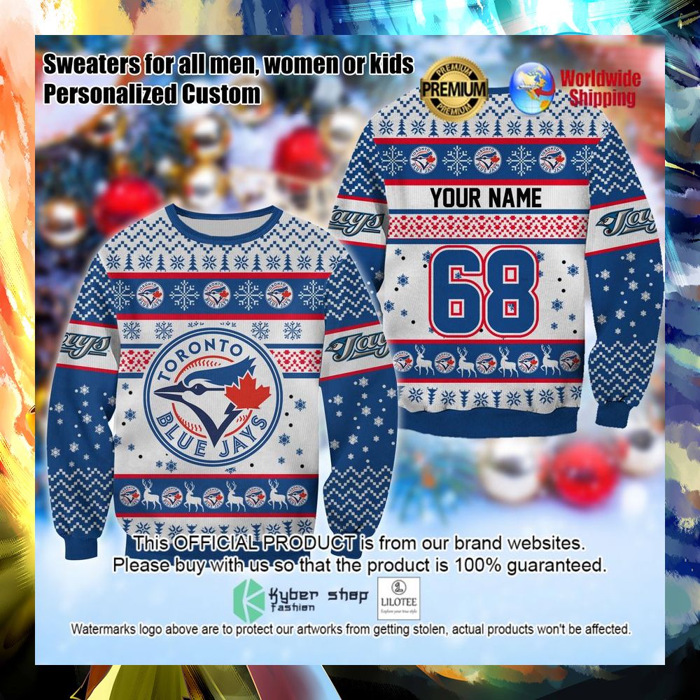 mlb toronto blue jays personalized christmas sweater 1 723