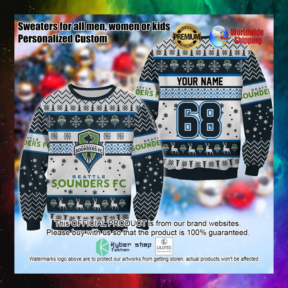 mls seattle sounders fc personalized christmas sweater 1 995