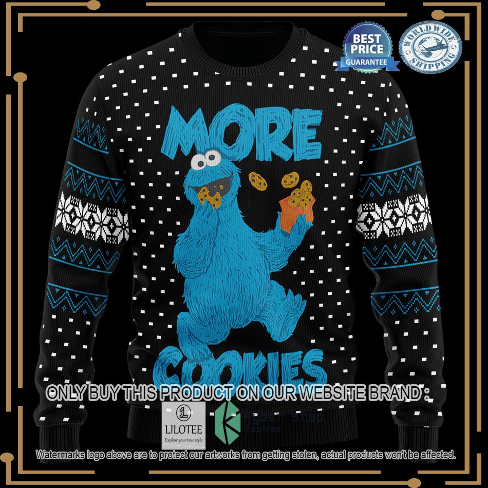 monster cookie black christmas sweater 1 69316