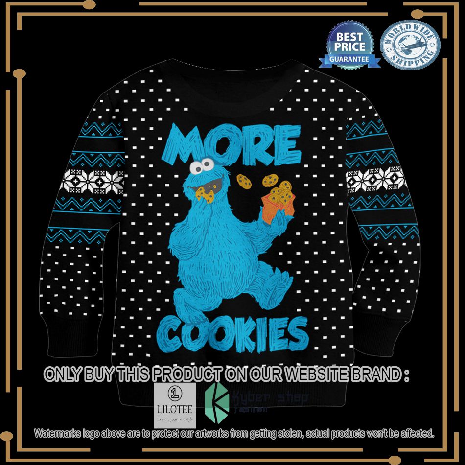 monster cookie black christmas sweater 2 62701