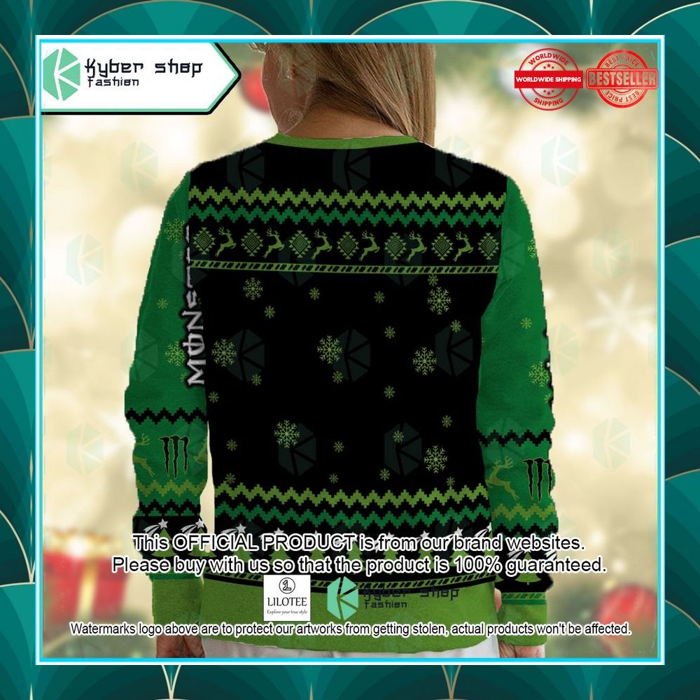 monster energy logo green sweater 5 89