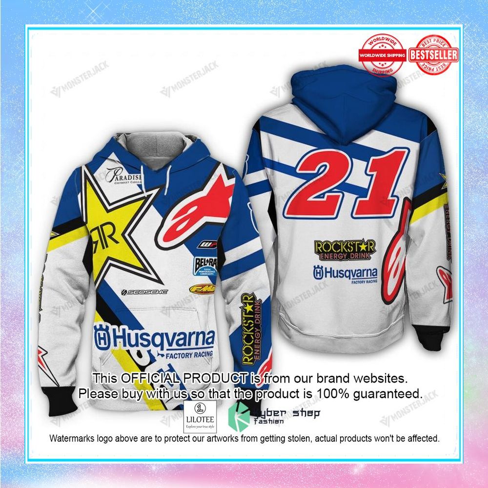 motorcross husqvarna factory racing hoodie sweatshirt 2 912
