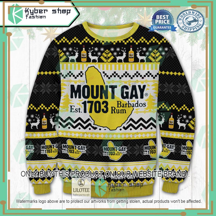 mount gay rum ugly christmas sweater 1 85686