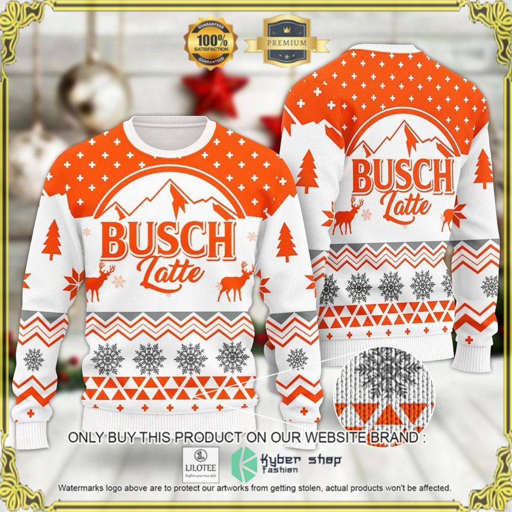 mountain busch latte orange white christmas christmas sweater 1 90681