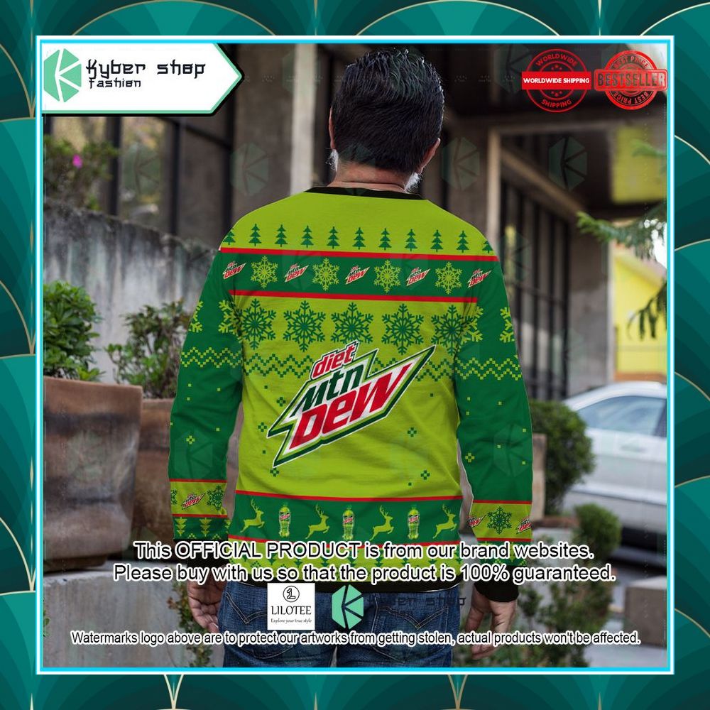 mountain dew logo green sweater 3 263