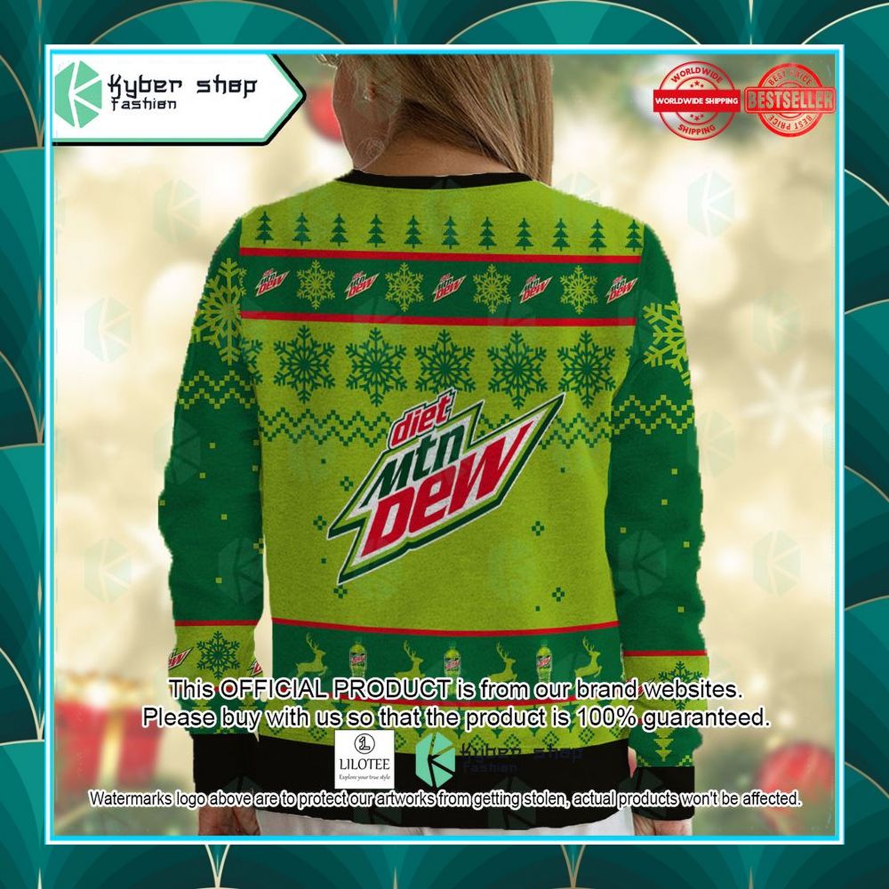 mountain dew logo green sweater 5 651