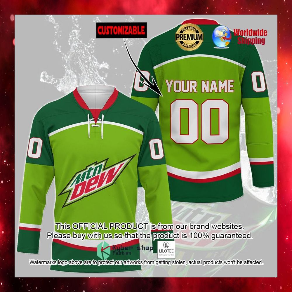 mountain dew personalized hockey jersey 1 859