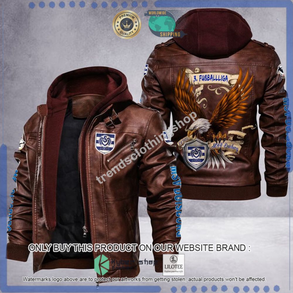 msv duisburg fussball liga eagle leather jacket 1 12291