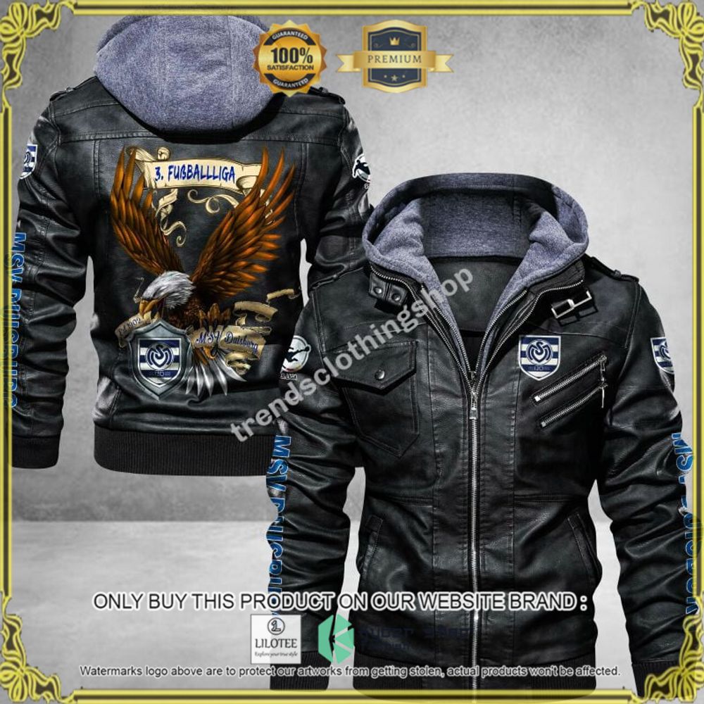 msv duisburg fussball liga eagle leather jacket 1 79793