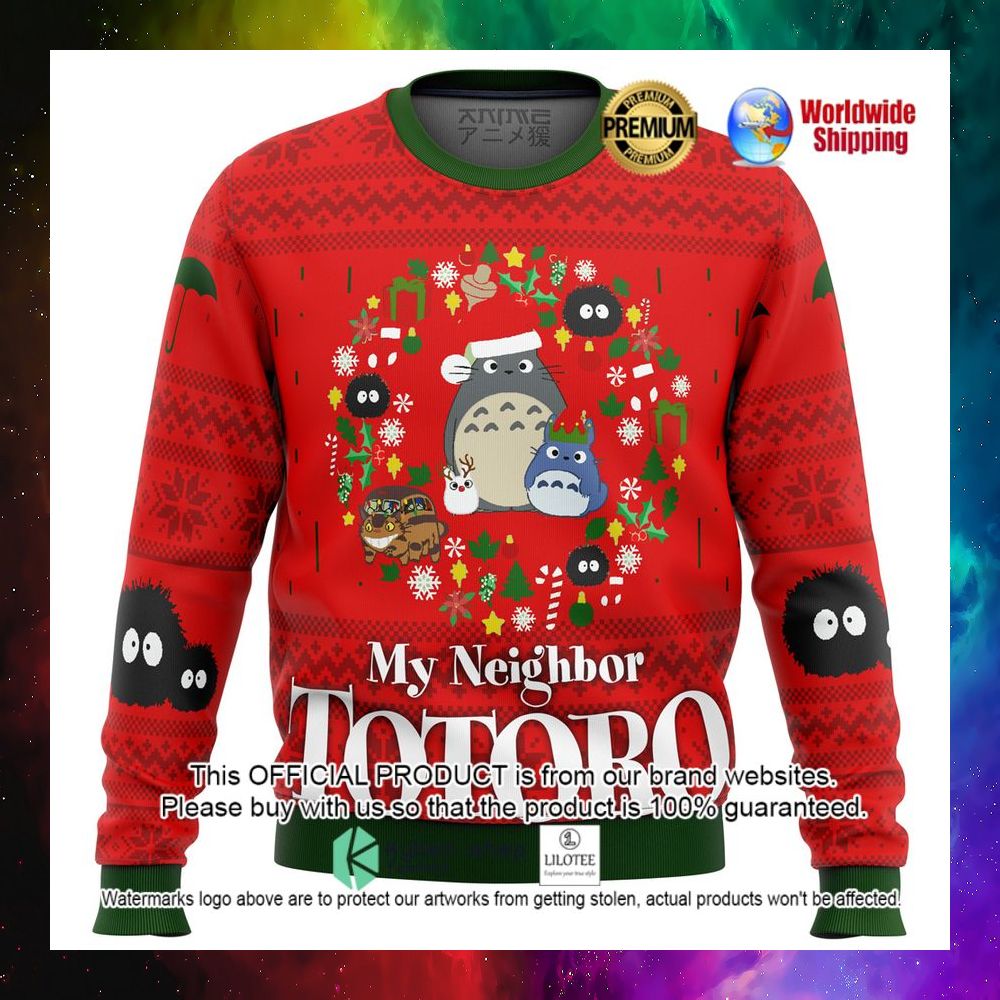 my neighbor totoro anime christmas sweater 1 534
