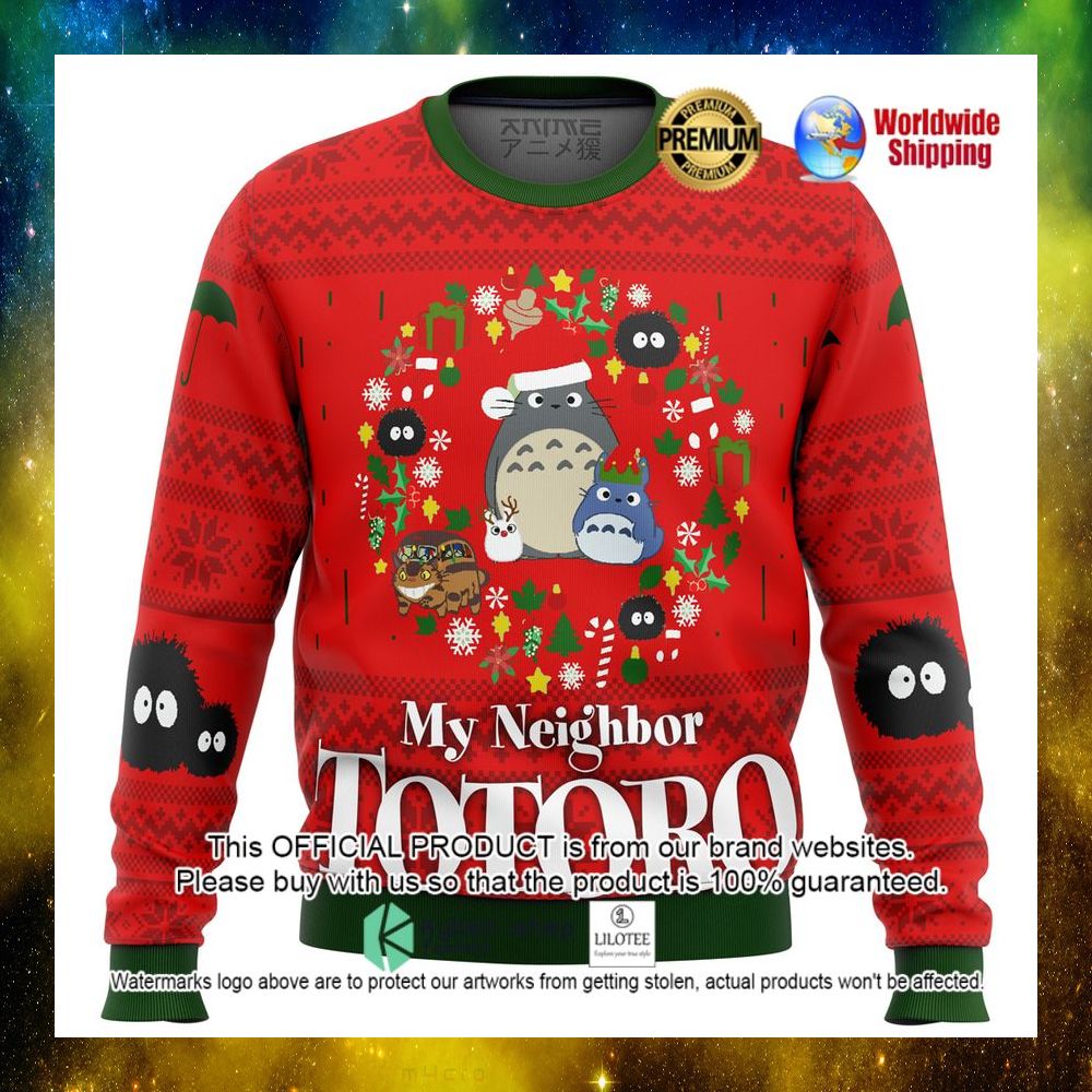 my neighbor totoro anime christmas sweater 1 730