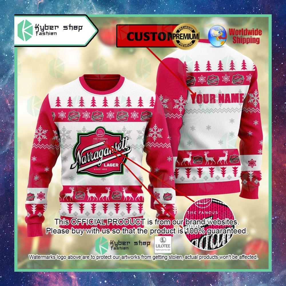 narragansett lager ugly sweater 1 300