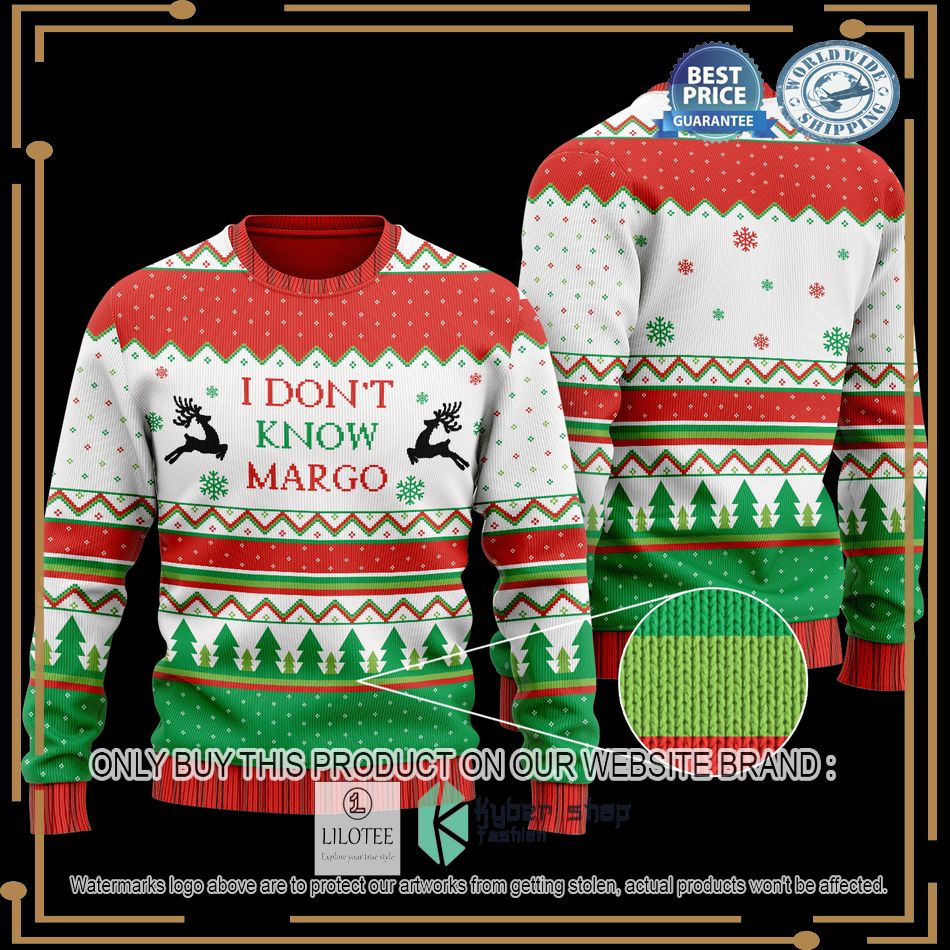 national lampoons christmas vacation i dont know margo christmas sweater 1 83391
