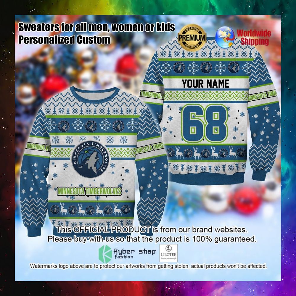 nba minnesota timberwolves personalized christmas sweater 1 89