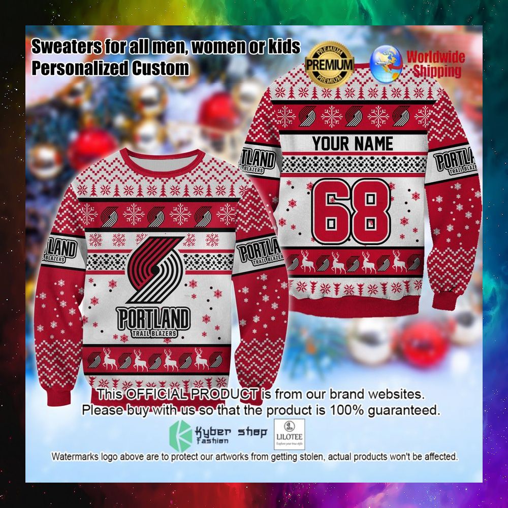 nba portland trail blazers personalized christmas sweater 1 586