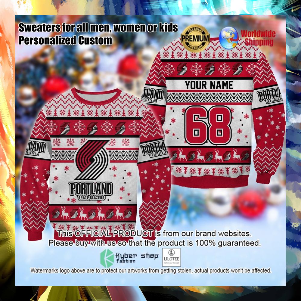 nba portland trail blazers personalized christmas sweater 1 627