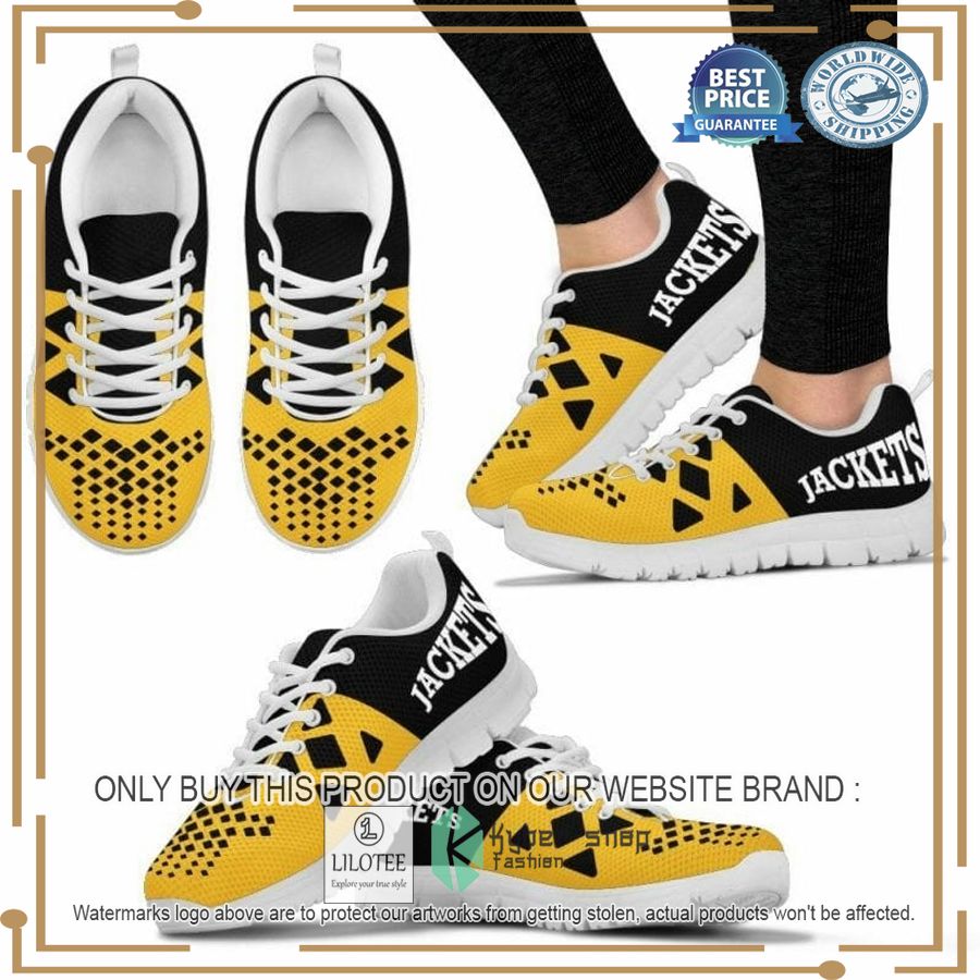 NCAA Georgia Tech Yellow Jackets yellow black Sneaker Shoes - LIMITED EDITION 2