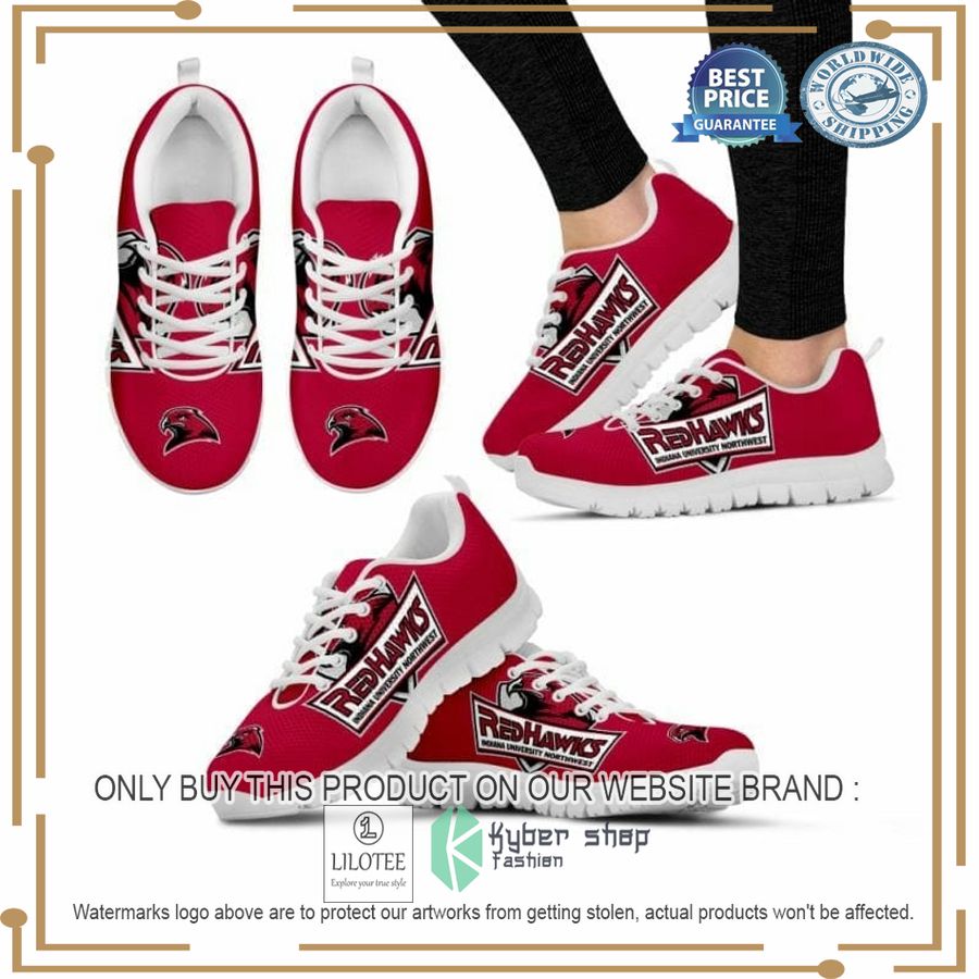 NCAA Indiana University Northwest Red Hawks Sneaker Shoes - LIMITED EDITION 5