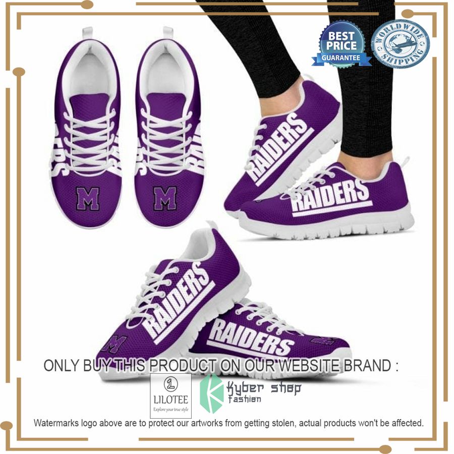 NCAA Mount Union Purple Raiders Sneaker Shoes - LIMITED EDITION 4