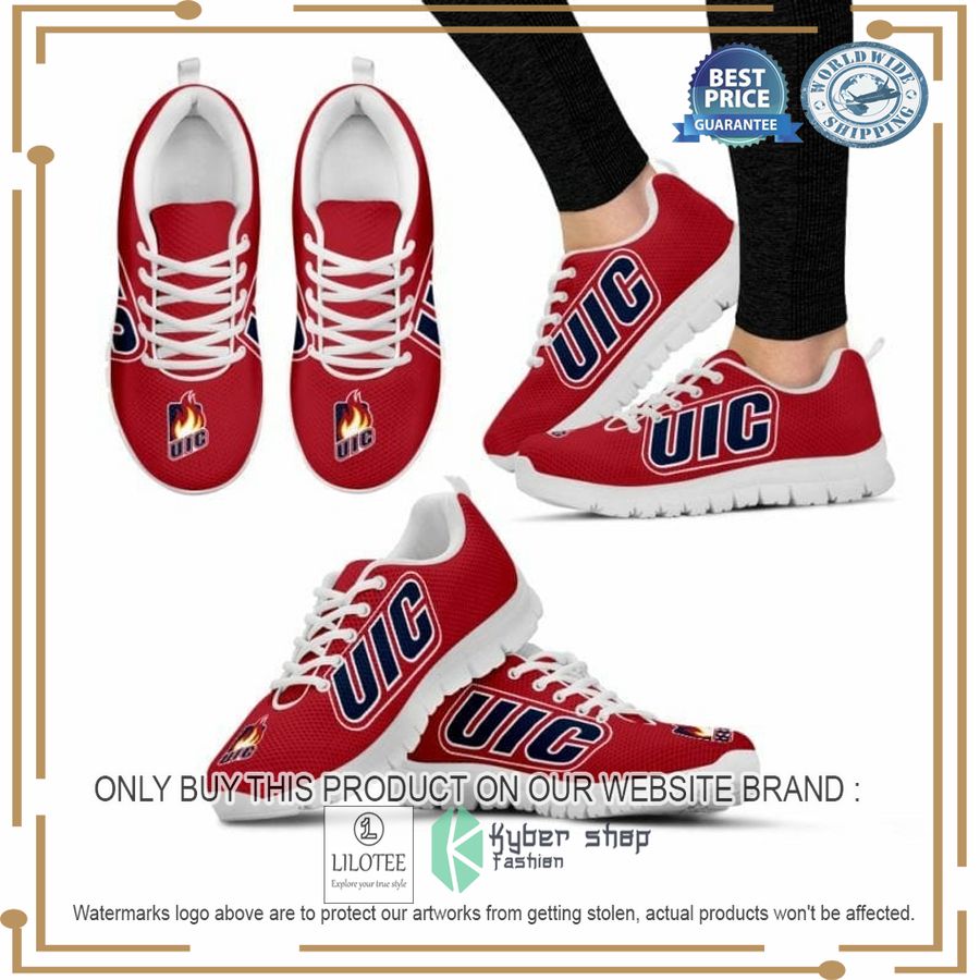 NCAA UIC Flames Sneaker Shoes - LIMITED EDITION 4