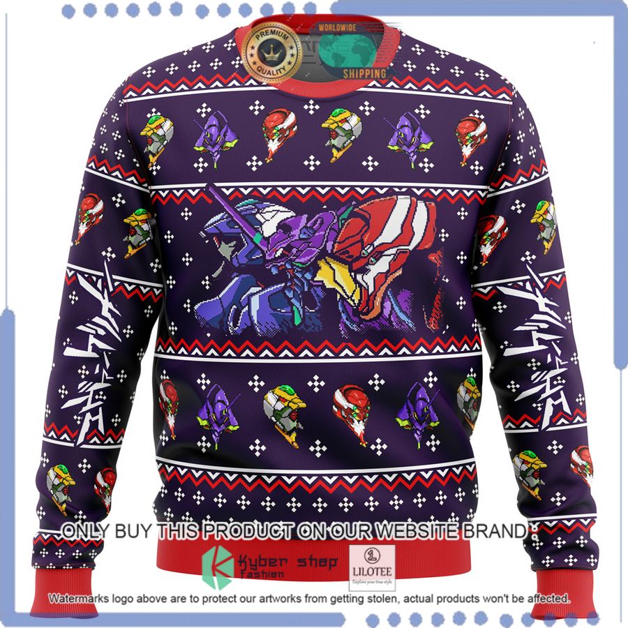 neon genesis evangelion evas christmas sweater 1 59582